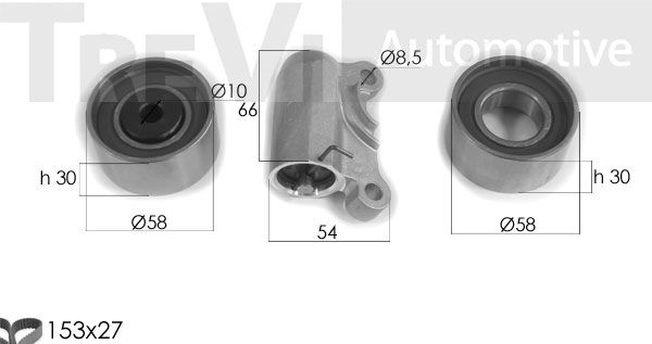 TREVI AUTOMOTIVE Hammasrihma komplekt KD1380